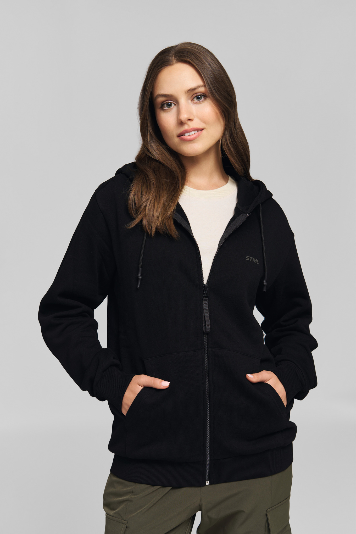 Sudadera con capucha «STIHL 100 reflective»  negra