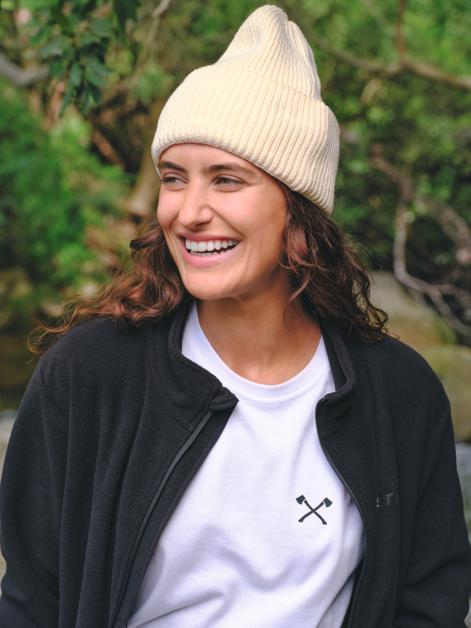Gorro cotton beige