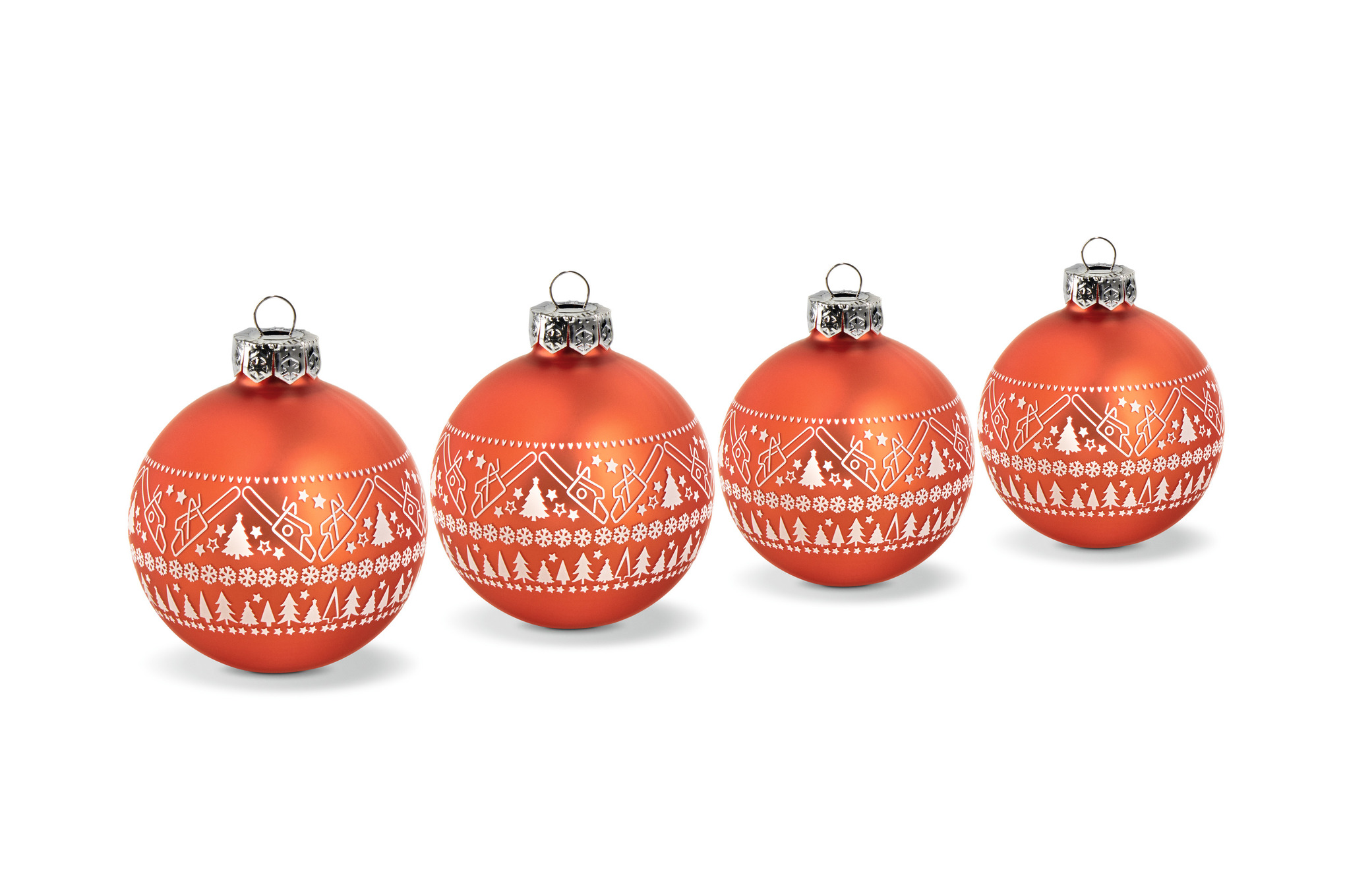 Juego de 4 bolas de Navidad ICON