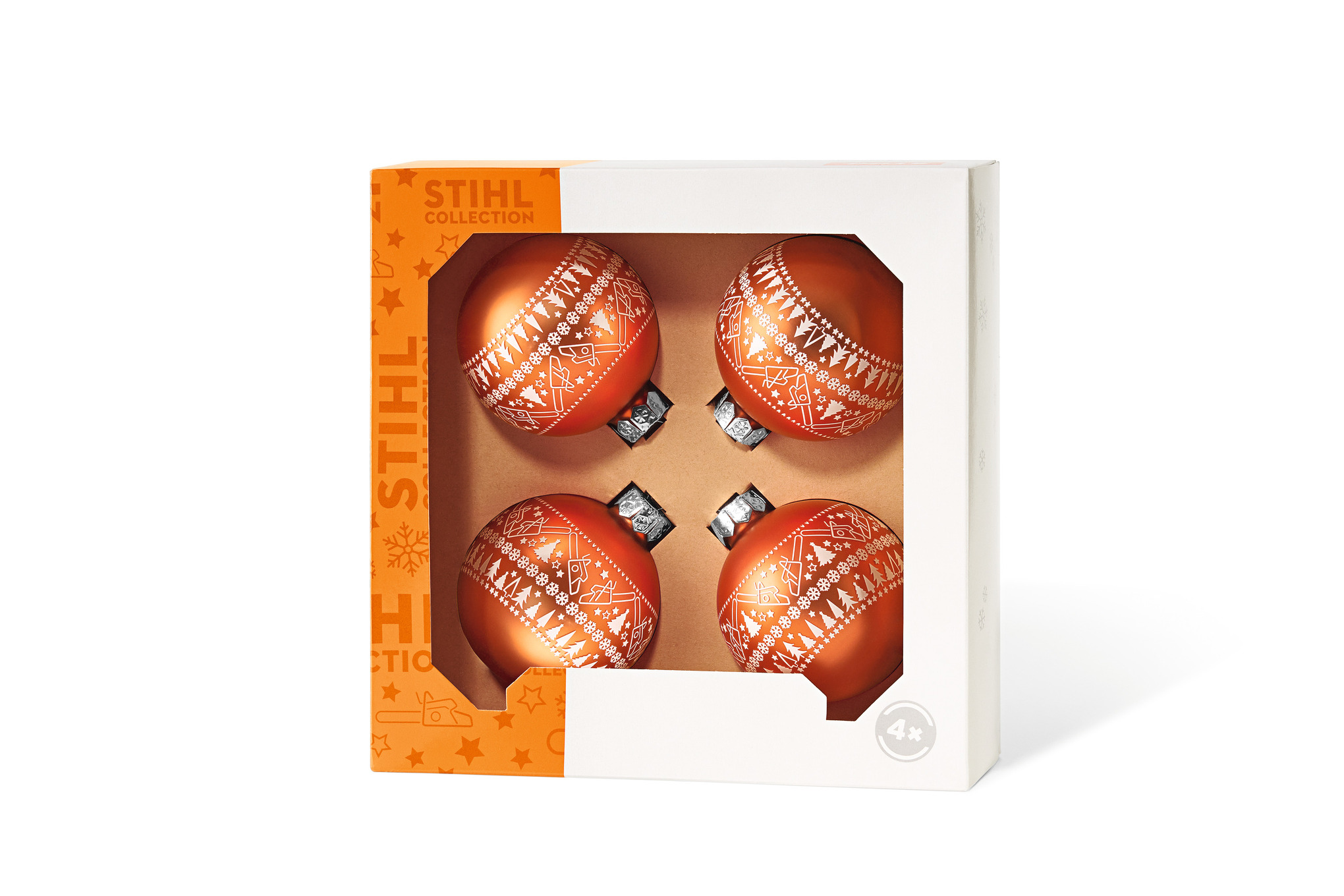 Juego de 4 bolas de Navidad ICON