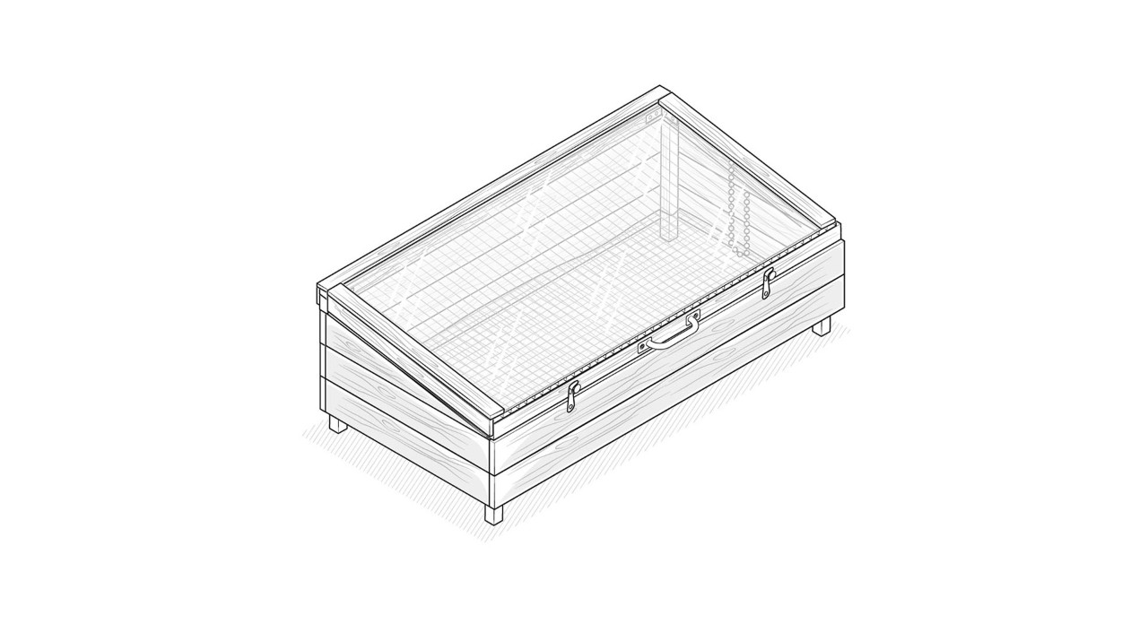 Gráfico de una cama caliente para plantas que puedes construir tú mismo