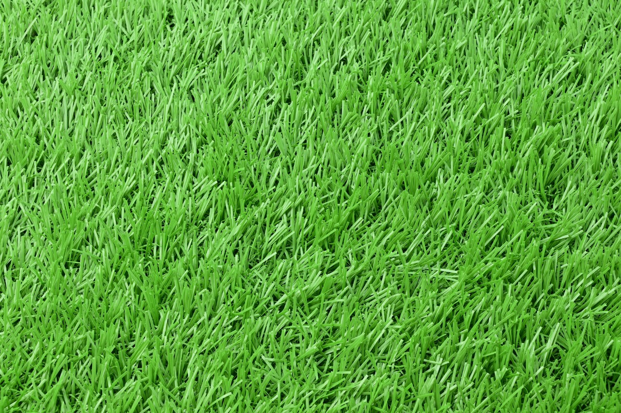 Primer plano: césped artificial