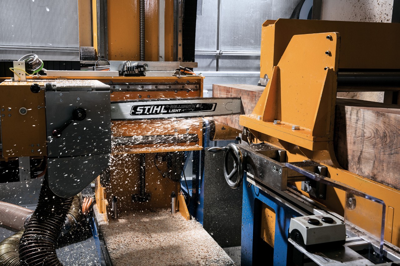 Las espadas STIHL se prueban en un taller